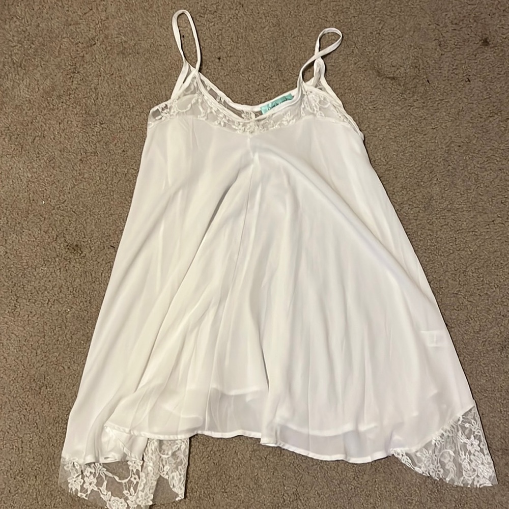 white lingerie night dress